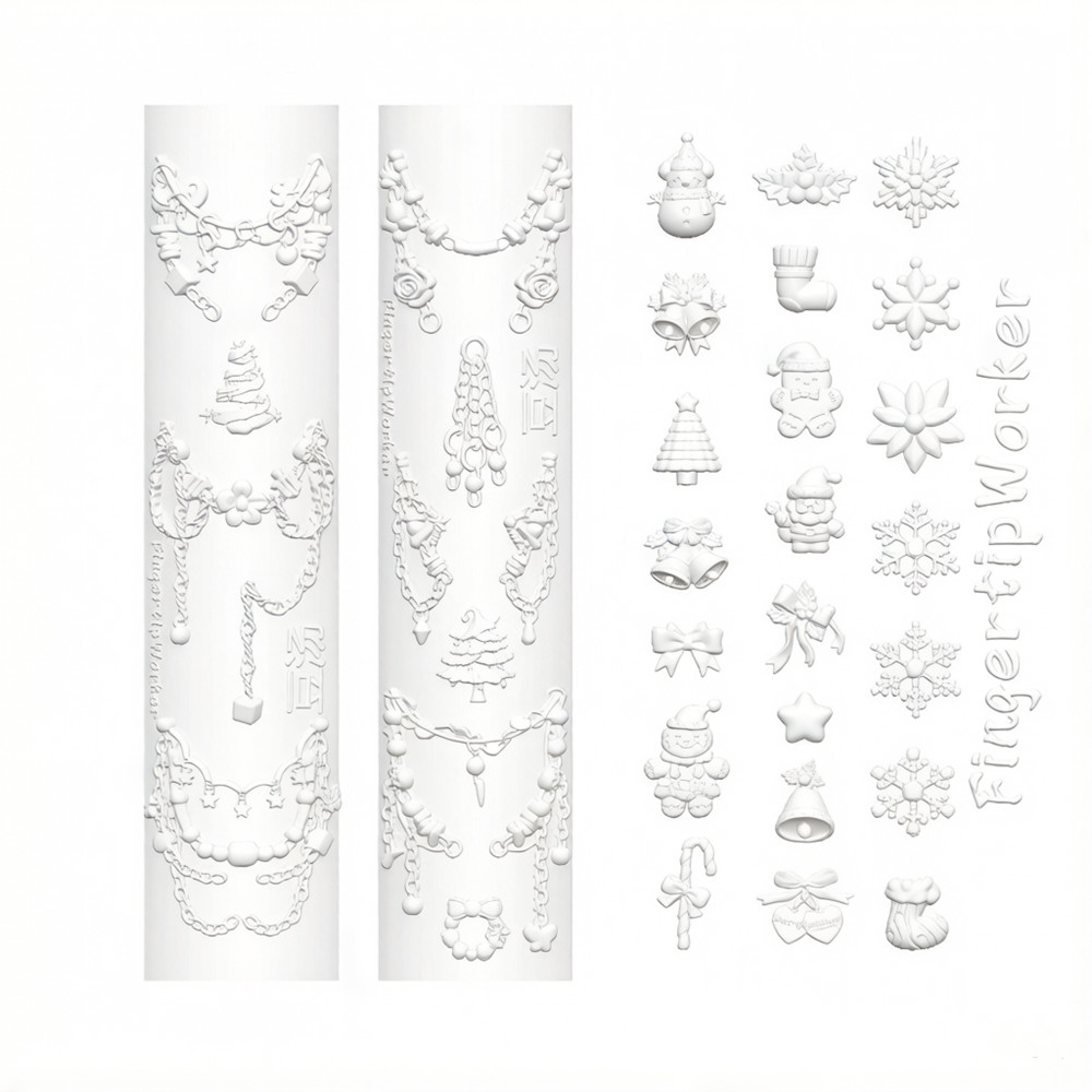 Xmas Resin Art - Christmas 3D Silicone Mold for Nail