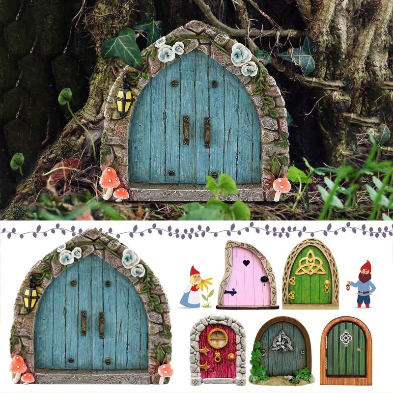 Resin Art And Wood - Elf Fairy Door Miniature Garden House