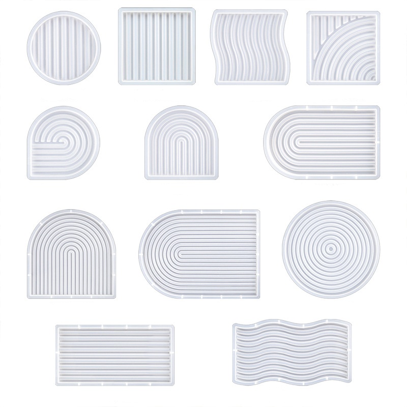 Resin Art Liquid - DIY Striped Wave Tray Mold For