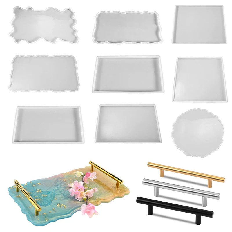 Resin Art Kit With Molds - Tray Epoxy Resin Silicone Mold DIY