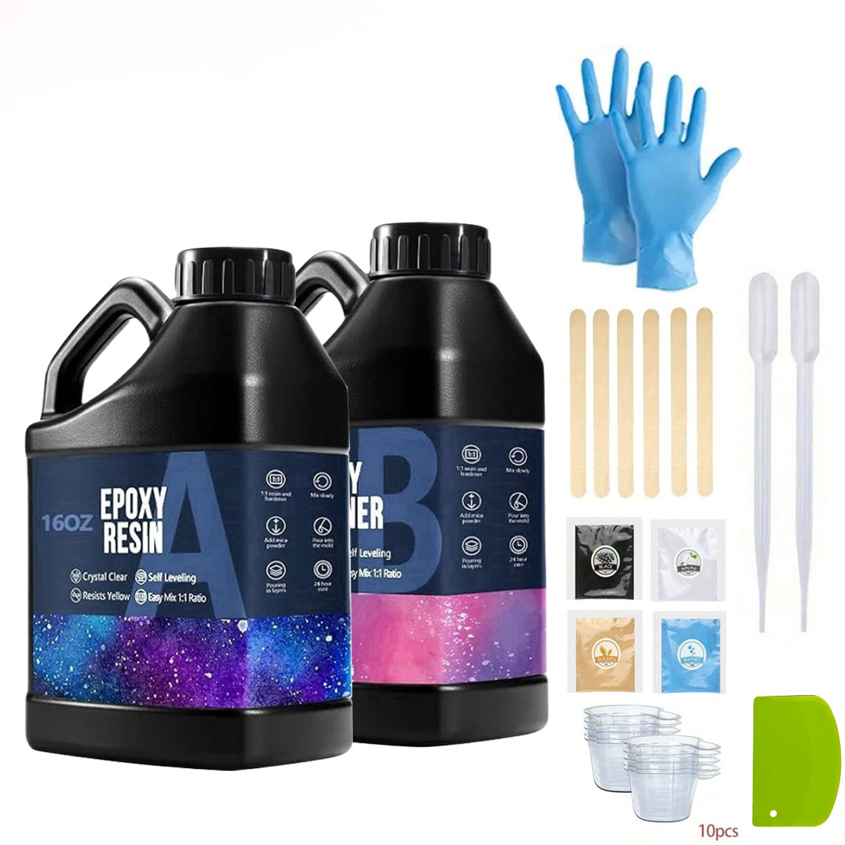 Resin Art And Wood - 1000ml Crystal Clear Epoxy Resin Kit