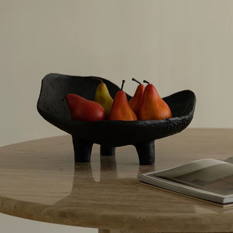 Black Fruit Plate Resin Storag - đánh giá và giá Resin Art Wooden Tray