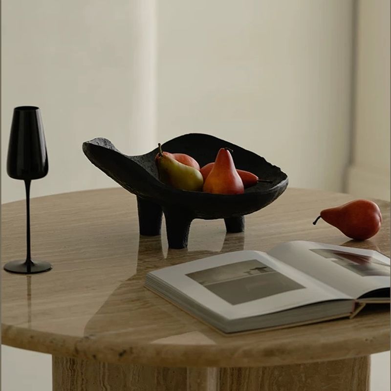 Black Fruit Plate Resin Storag - đánh giá và giá Resin Art Wooden Tray