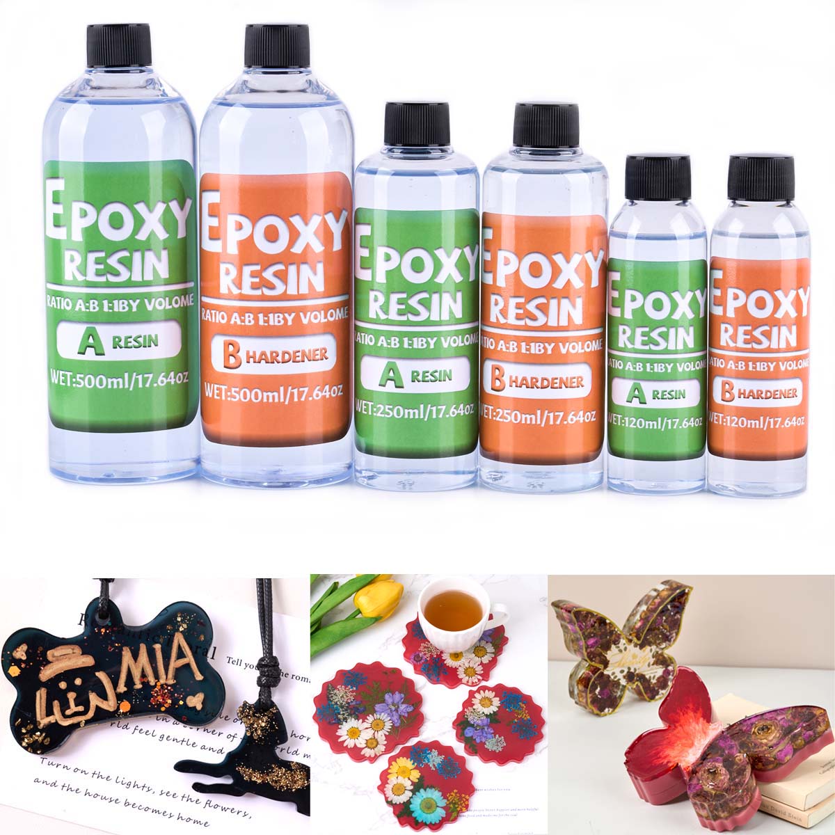 1:1 Ratio Epoxy Resin Kit Anti - đánh giá và giá Resin Art Kit With Molds