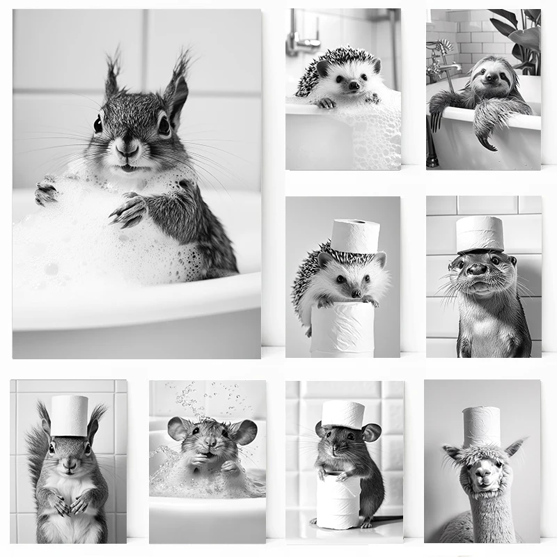 Black and White Cute Animal an - đánh giá và giá Resin Art Wallpaper