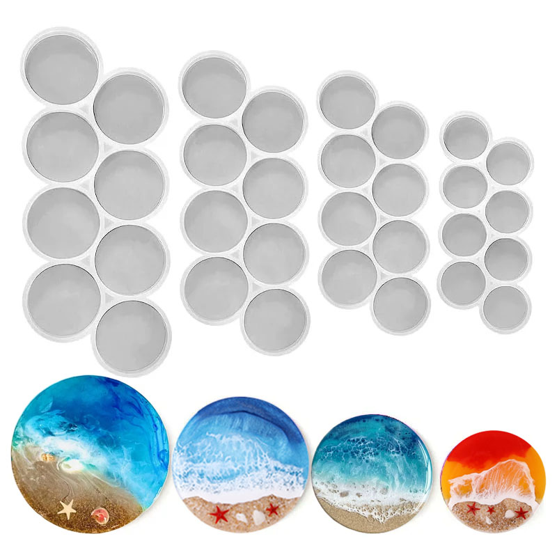1.25-2 inch Circle Grip Round  - đánh giá và giá Resin Art Kit With Molds