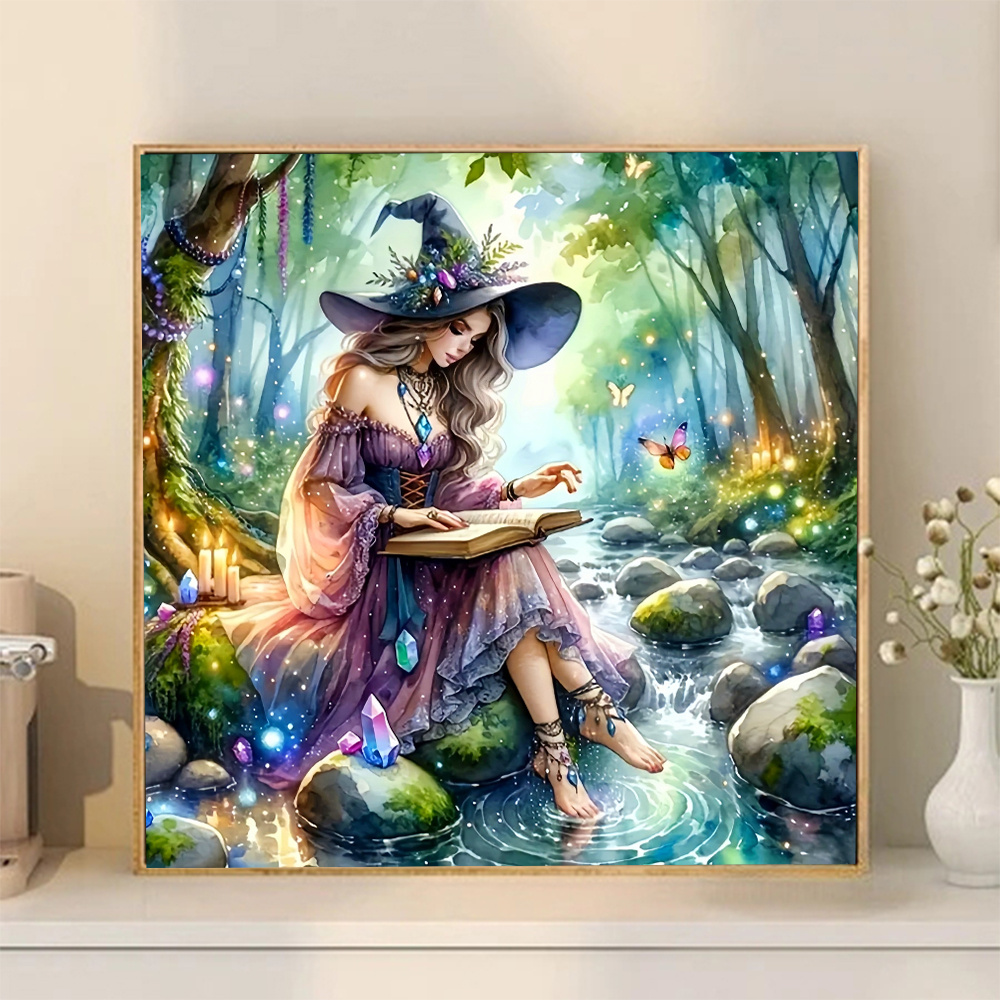 HUACAN Diamond Embroidery Witc - đánh giá và giá Resin Art Wallpaper
