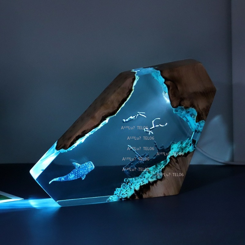 Wood Resin Night Light Ocean A - đánh giá và giá Resin Art And Wood