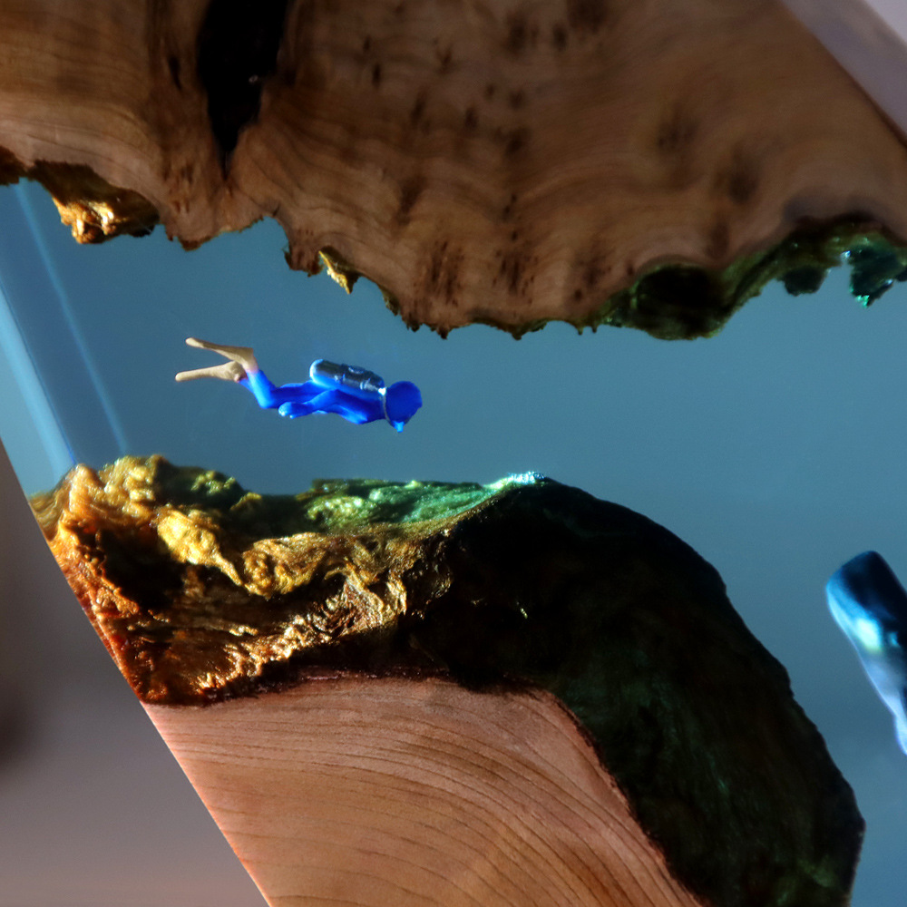 New Underwater Cave Whale Dive - đánh giá và giá Resin Art Wedding Gift
