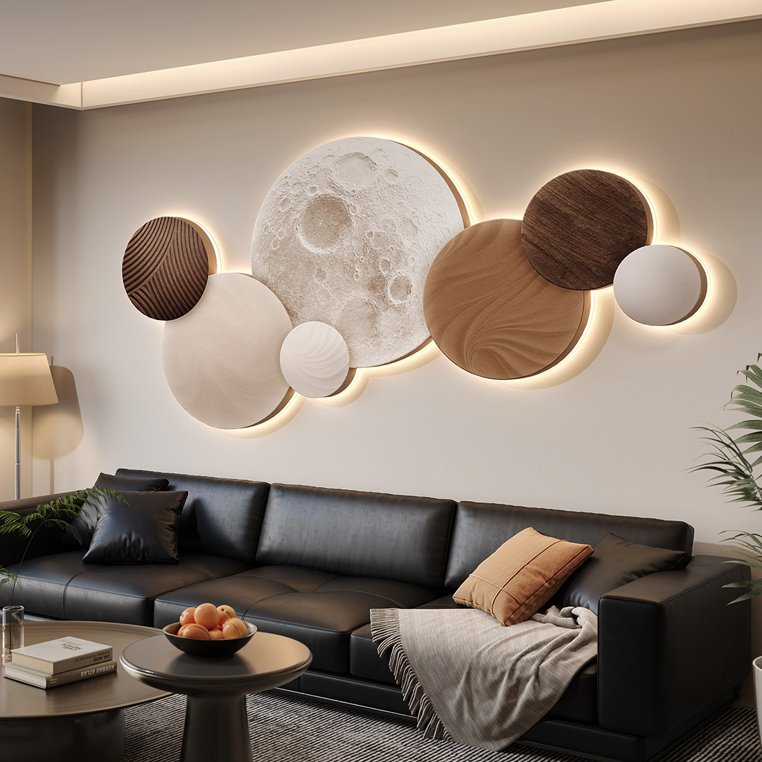 Moon Bedroom Decor Modern Luxu - đánh giá và giá Resin Art On Wood