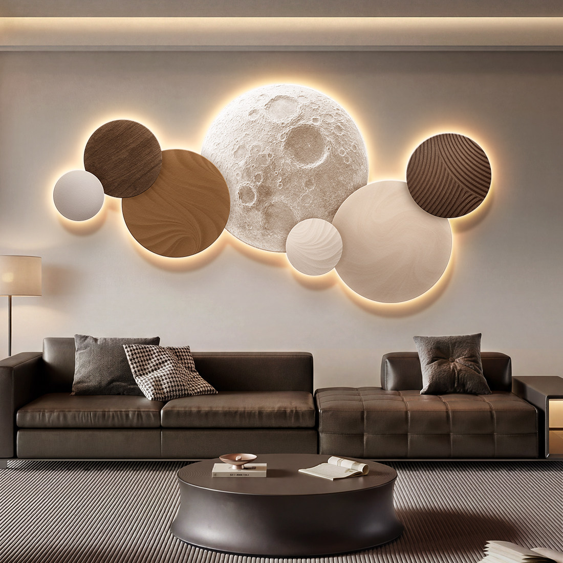 Moon Bedroom Decor Modern Luxu - đánh giá và giá Resin Art On Wood