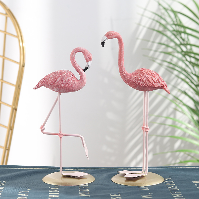 3PCS Pink Flamingo Figurines T - đánh giá và giá Resin Art Wedding Gift