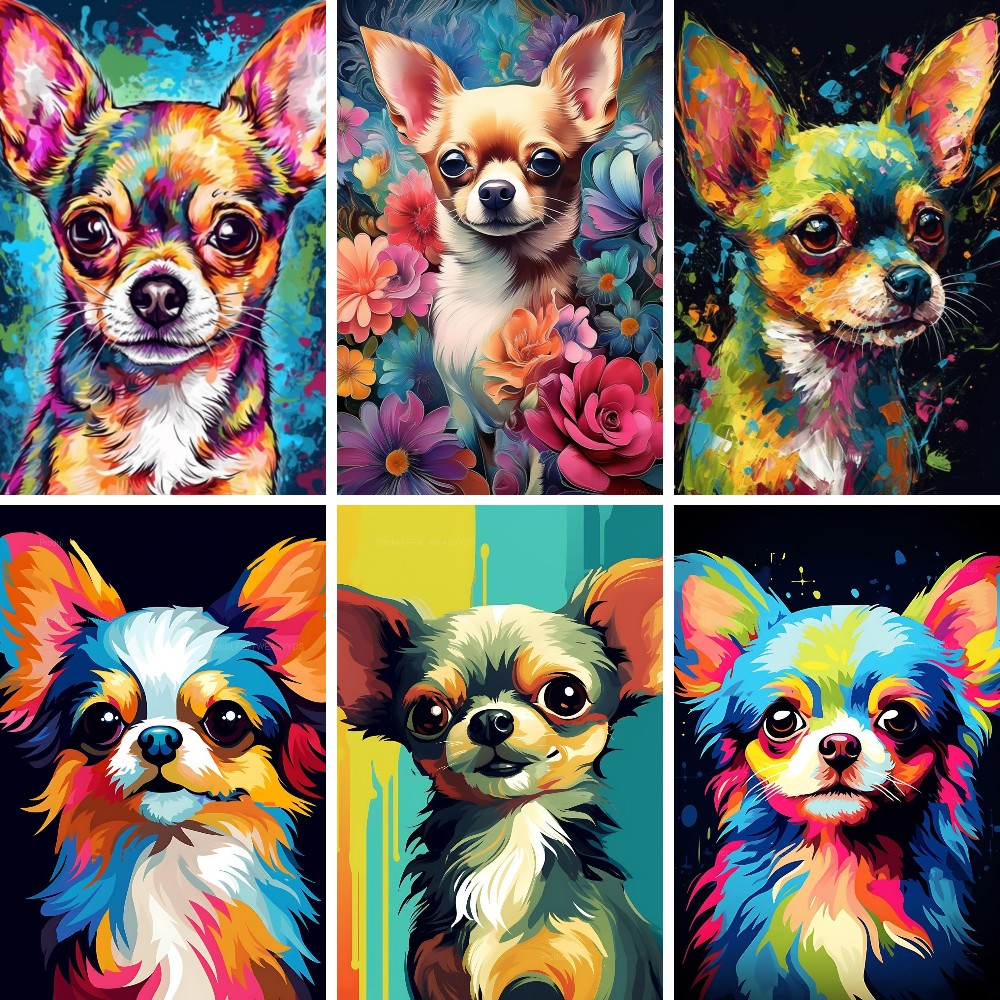 5D Chihuahua Dog DIY Diamond P - đánh giá và giá Resin Art Wallpaper
