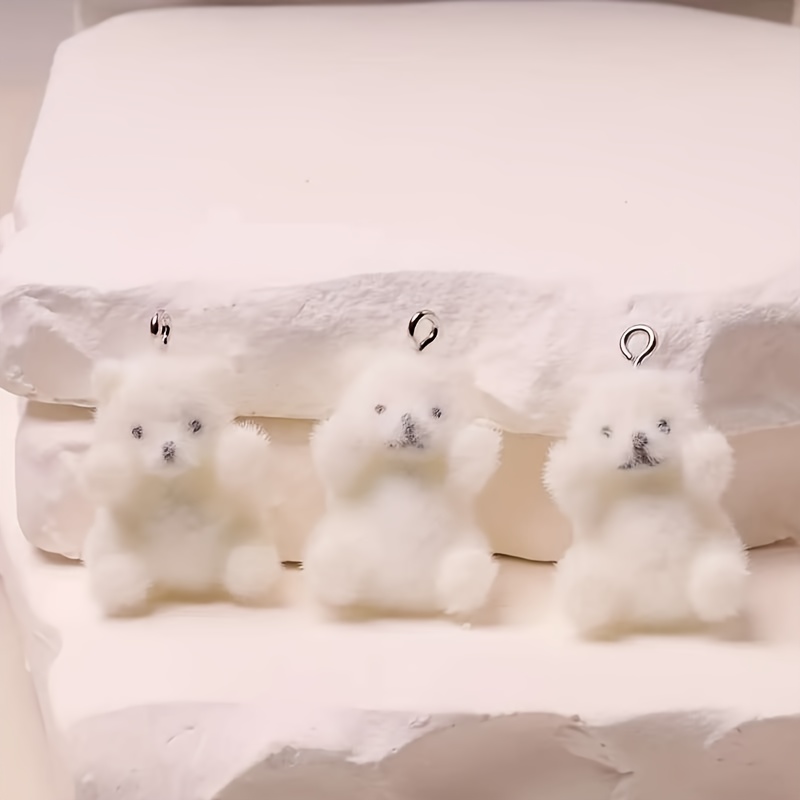6Pcs Polar Bear Resin Charms C - đánh giá và giá Resin Art Supplies