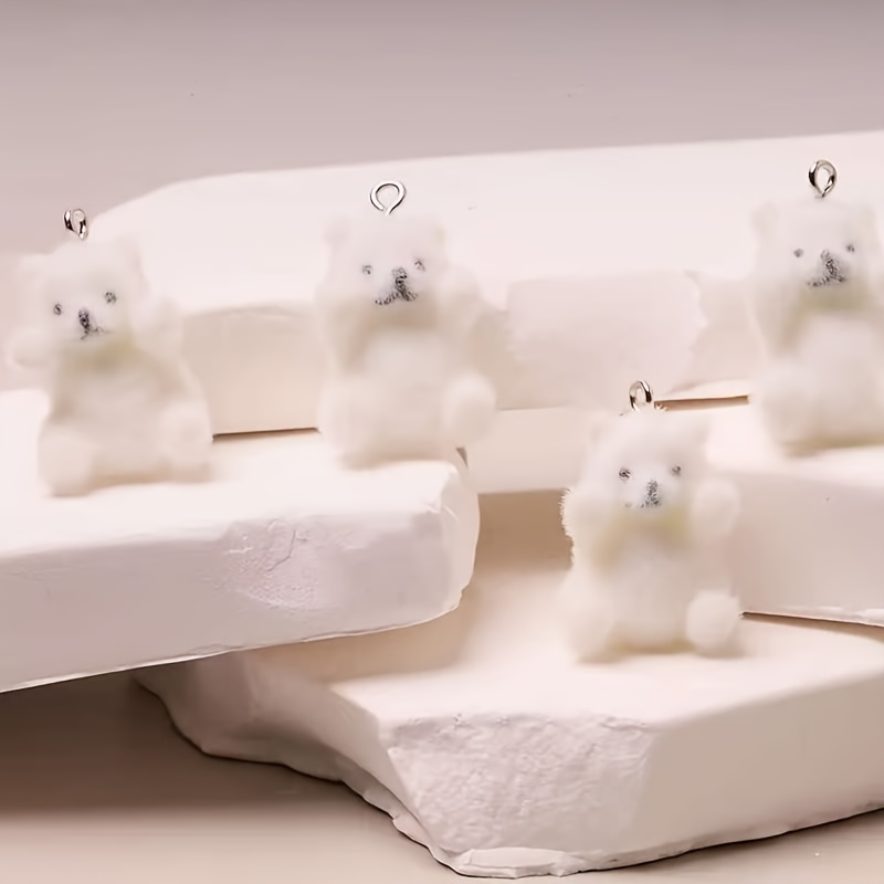 6Pcs Polar Bear Resin Charms C - đánh giá và giá Resin Art Supplies