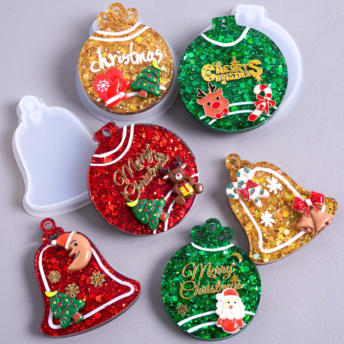 Xmas Tag Pendant Silicone Mold - đánh giá và giá Resin Art Kit With Molds