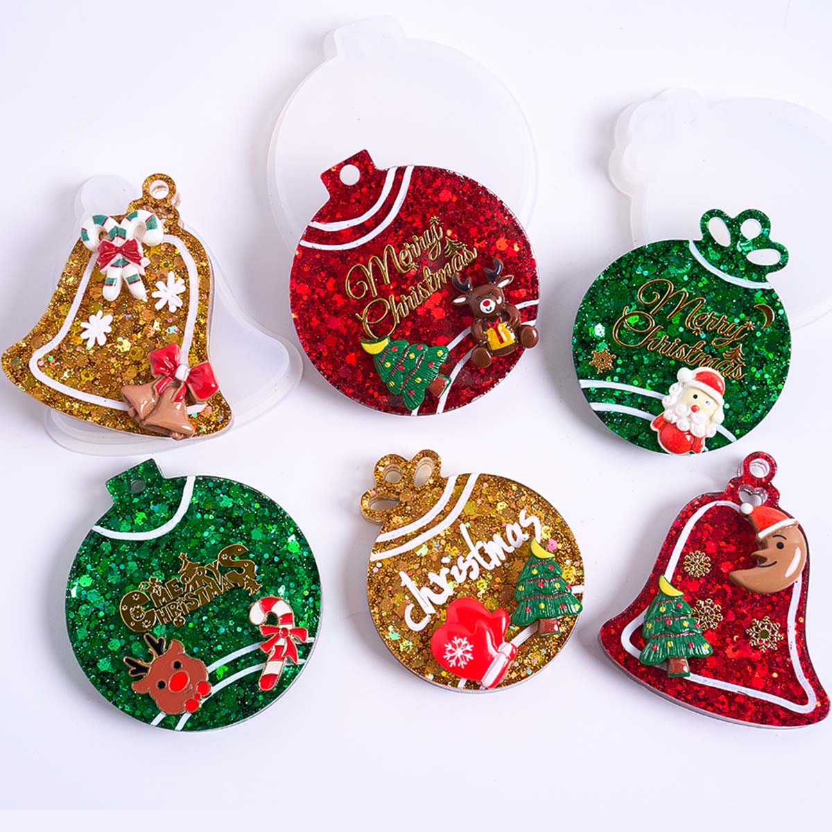 Xmas Tag Pendant Silicone Mold - đánh giá và giá Resin Art Kit With Molds