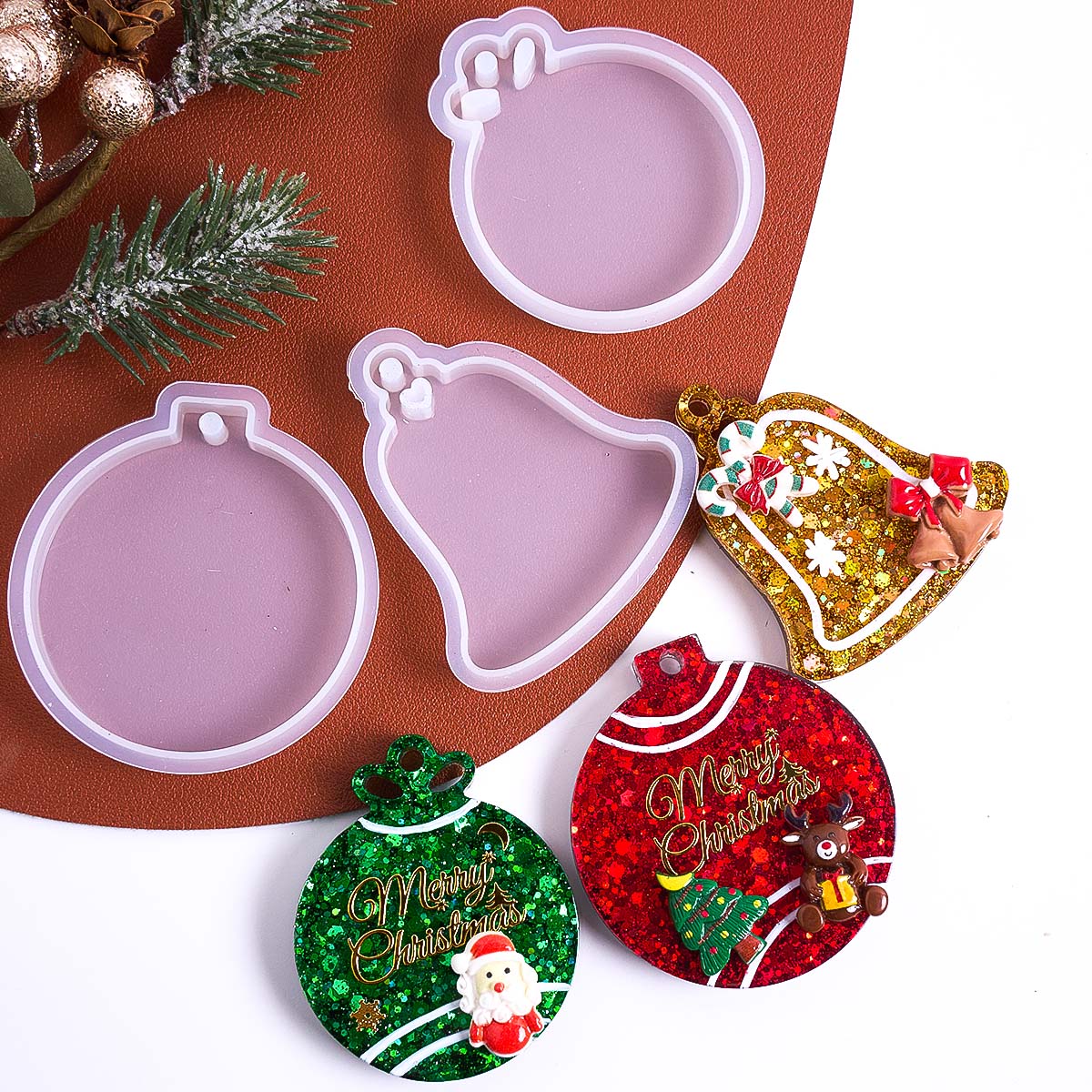 Xmas Tag Pendant Silicone Mold - đánh giá và giá Resin Art Kit With Molds