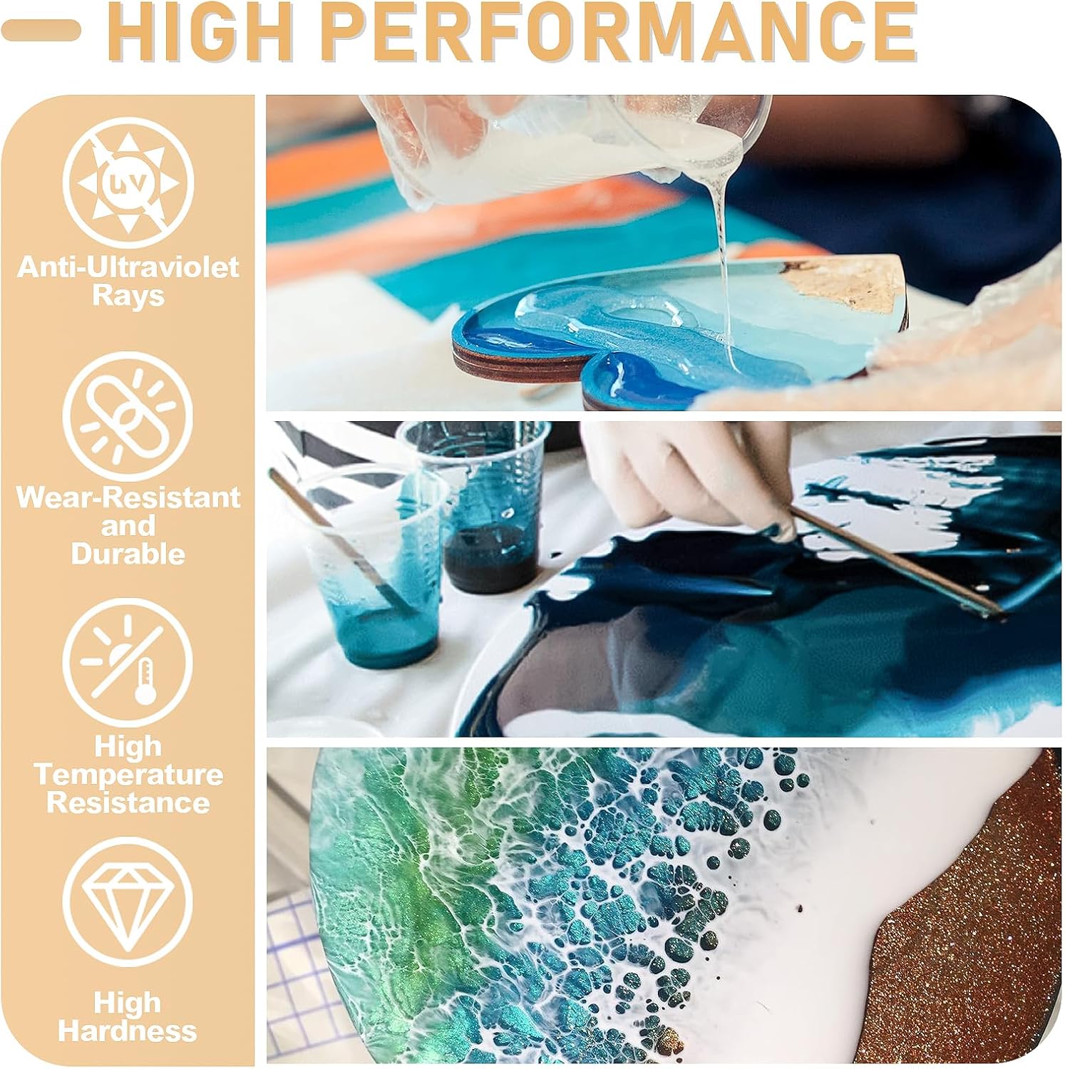 17.6oz/33.8oz AB Resin Epoxy G - đánh giá và giá Resin Art Uv