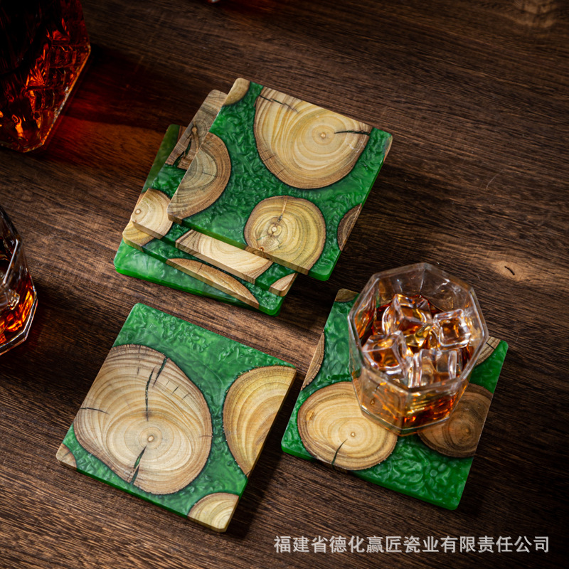 Zen Ink-Art Dry Brew Tea Tray  - đánh giá và giá Resin Art Wooden Tray