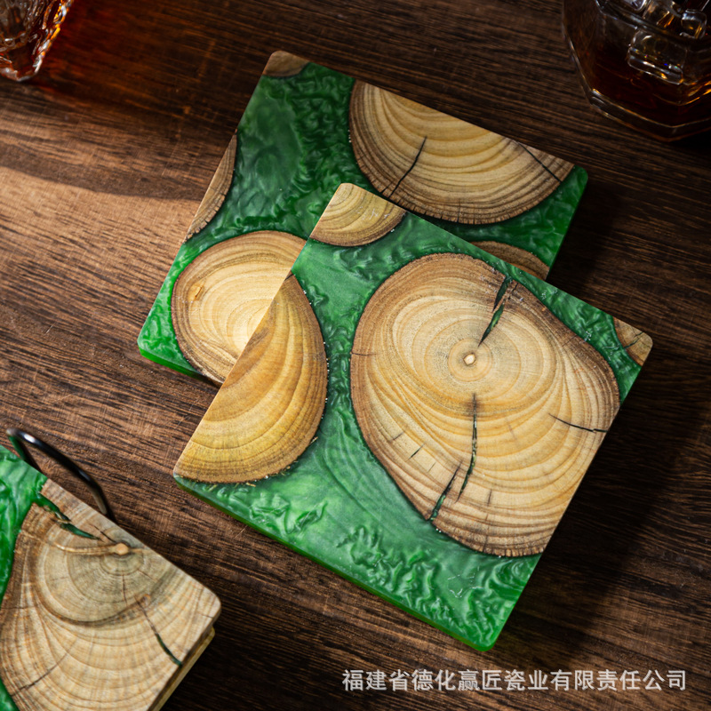 Zen Ink-Art Dry Brew Tea Tray  - đánh giá và giá Resin Art Wooden Tray