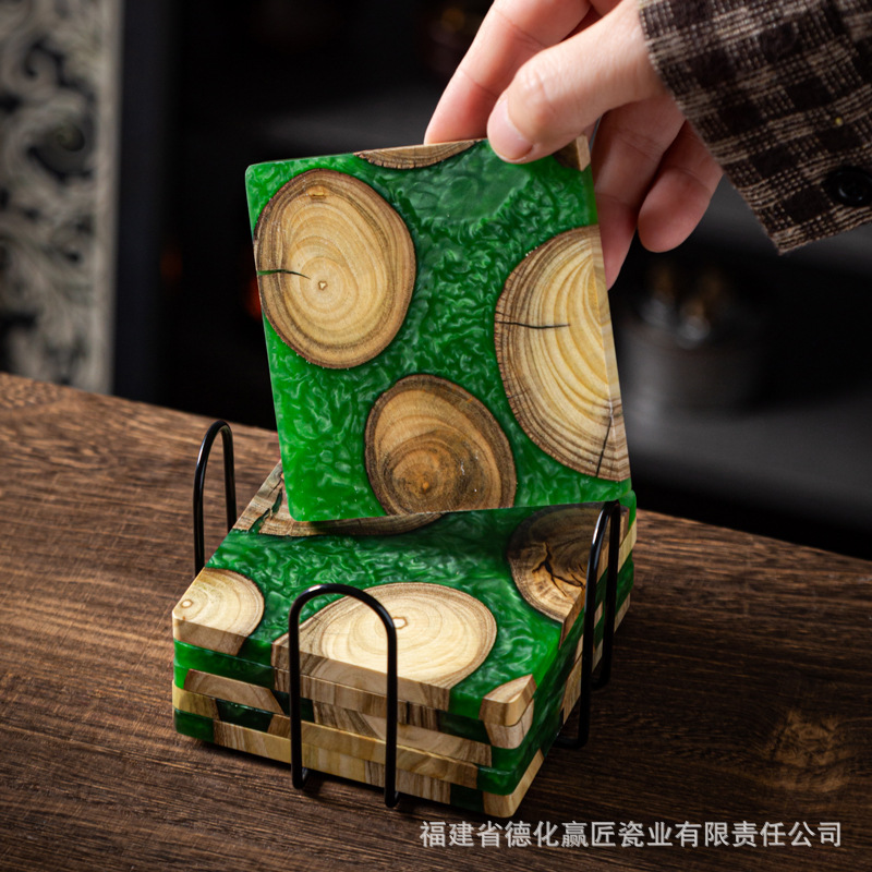 Zen Ink-Art Dry Brew Tea Tray  - đánh giá và giá Resin Art Wooden Tray
