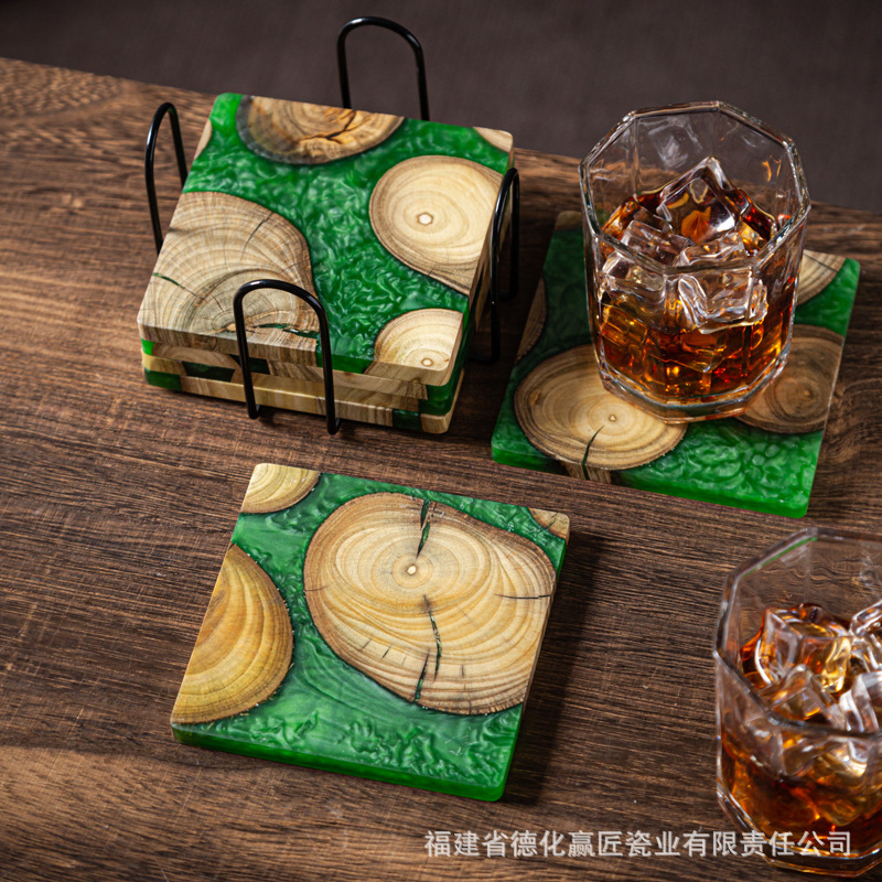 Zen Ink-Art Dry Brew Tea Tray  - đánh giá và giá Resin Art Wooden Tray