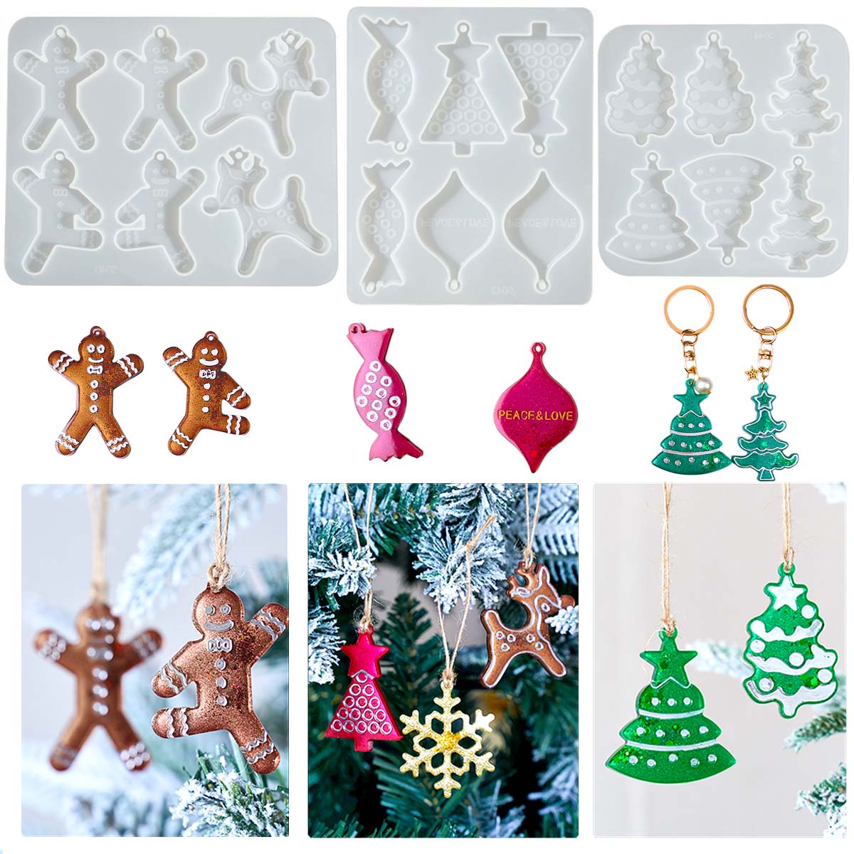 Christmas Series Earrings Pend - đánh giá và giá Resin Art Kit With Molds