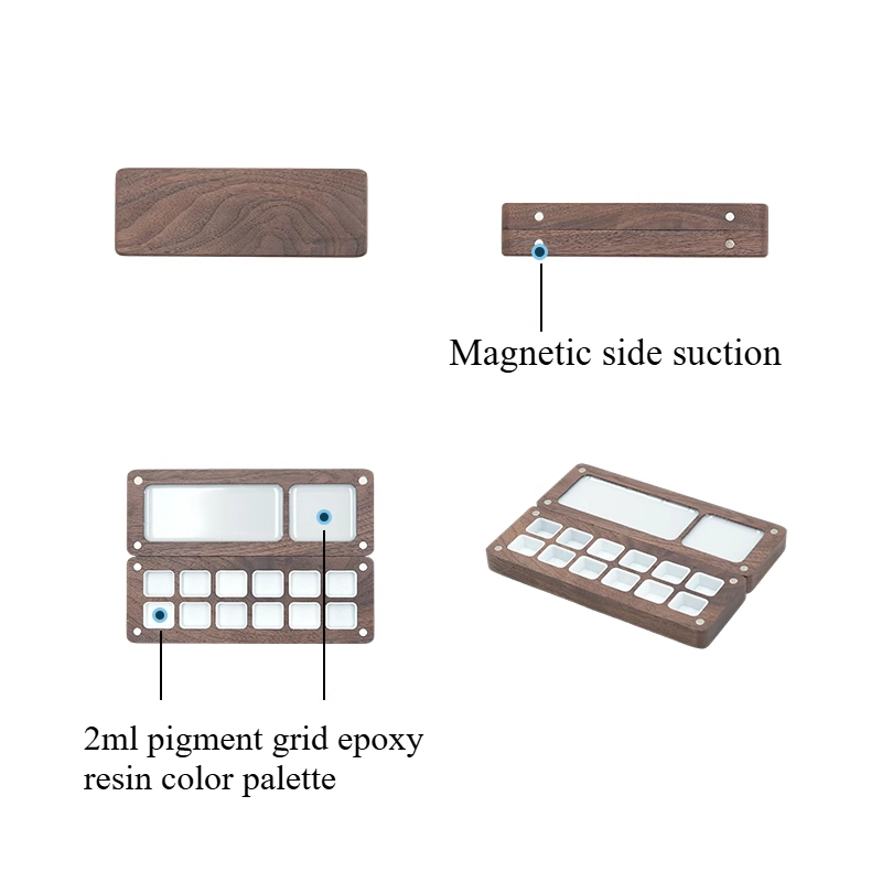 Solid Wood Watercolor Pigment  - đánh giá và giá Resin Art Wooden Tray