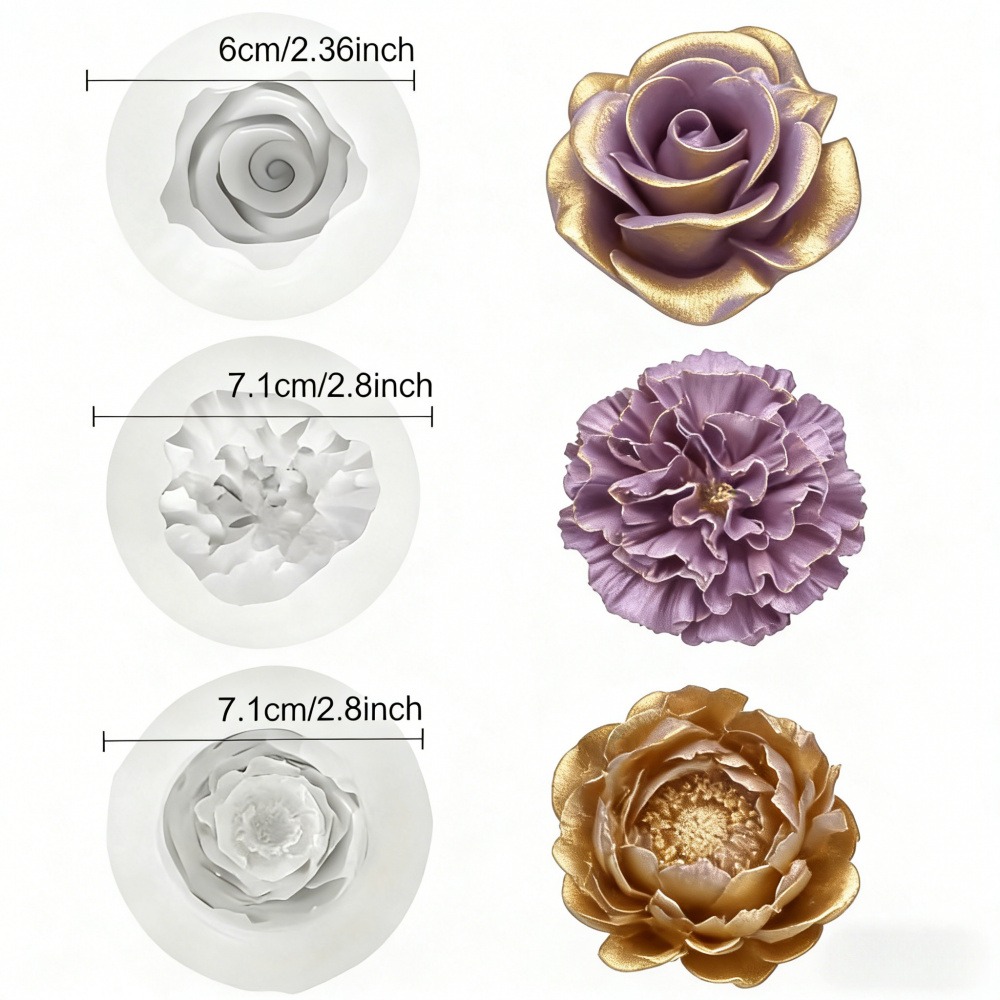 3-Piece Silicone Molds for Ros - đánh giá và giá Resin Art Wedding Gift