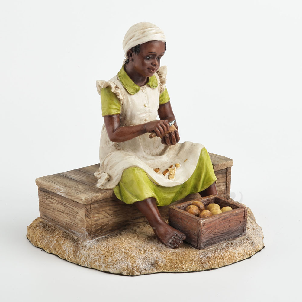 Young Black Girl Sculpture Pee - đánh giá và giá Resin Art On Wood