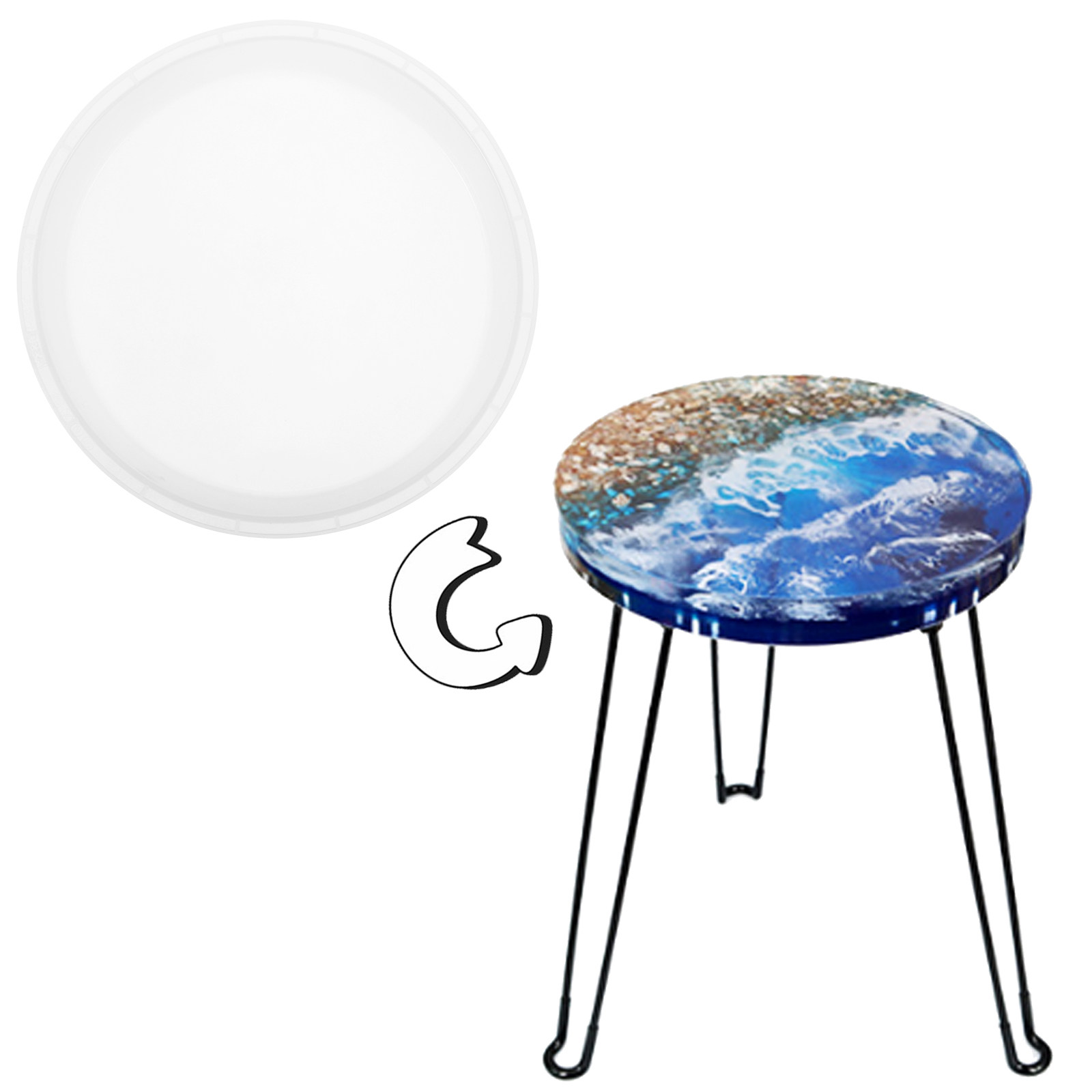Premium Round Silicone Mold Se - đánh giá và giá Resin Art Wooden Tray