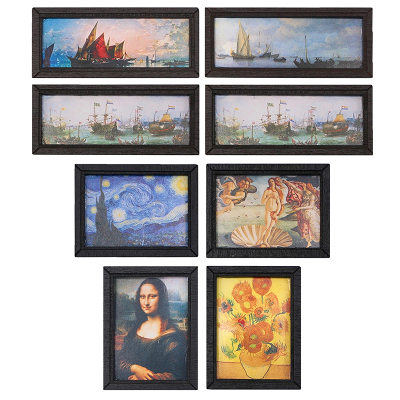 8Pcs 1:12 Dollhouse Vintage Oi - đánh giá và giá Resin Art And Wood