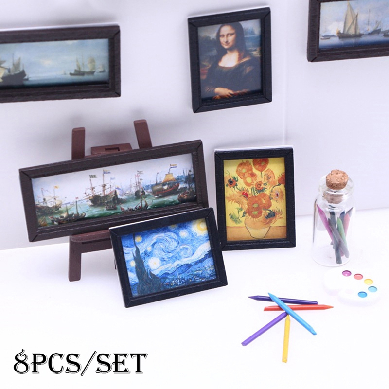 8Pcs 1:12 Dollhouse Vintage Oi - đánh giá và giá Resin Art And Wood