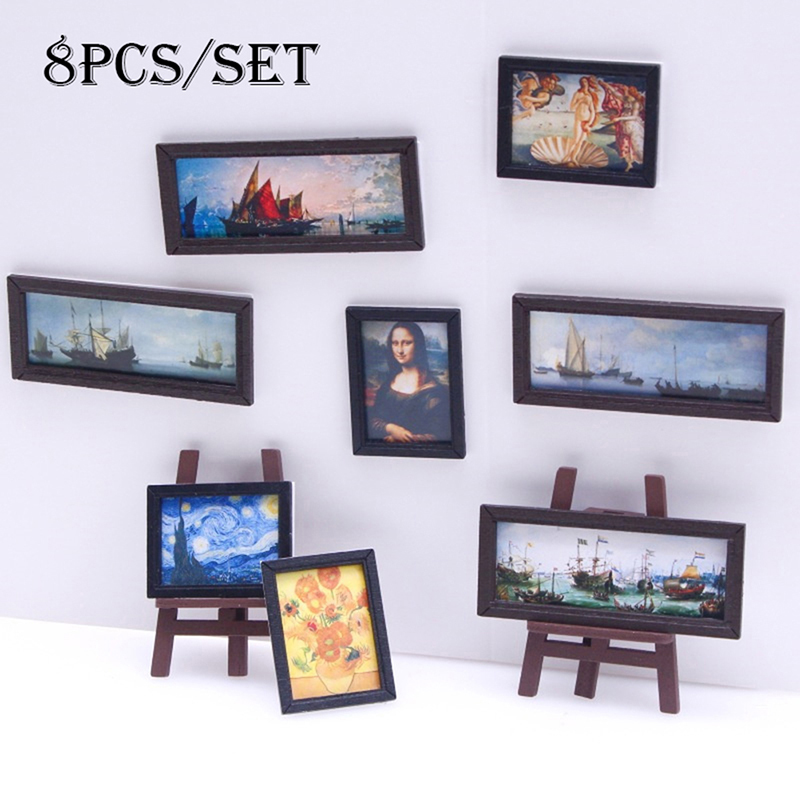 8Pcs 1:12 Dollhouse Vintage Oi - đánh giá và giá Resin Art And Wood