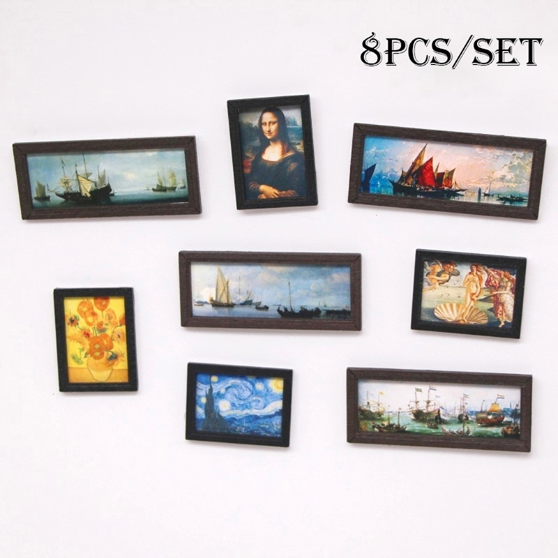 8Pcs 1:12 Dollhouse Vintage Oi - đánh giá và giá Resin Art And Wood
