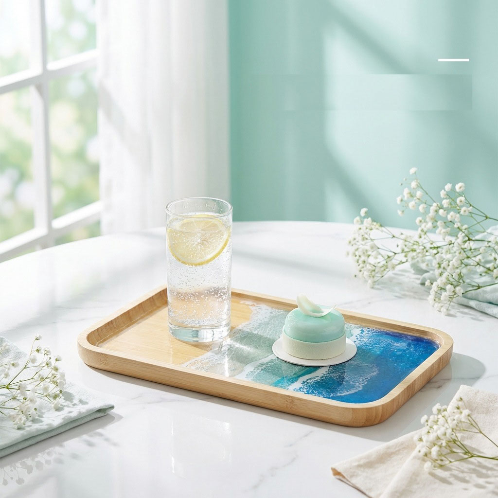 Epoxy Resin Ocean Art Decorati - đánh giá và giá Resin Art Wooden Tray