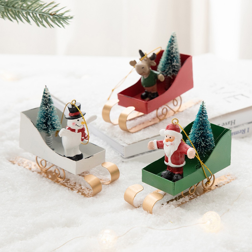 Nordic Xmas Tree Sled Pendant  - đánh giá và giá Xmas Resin Art