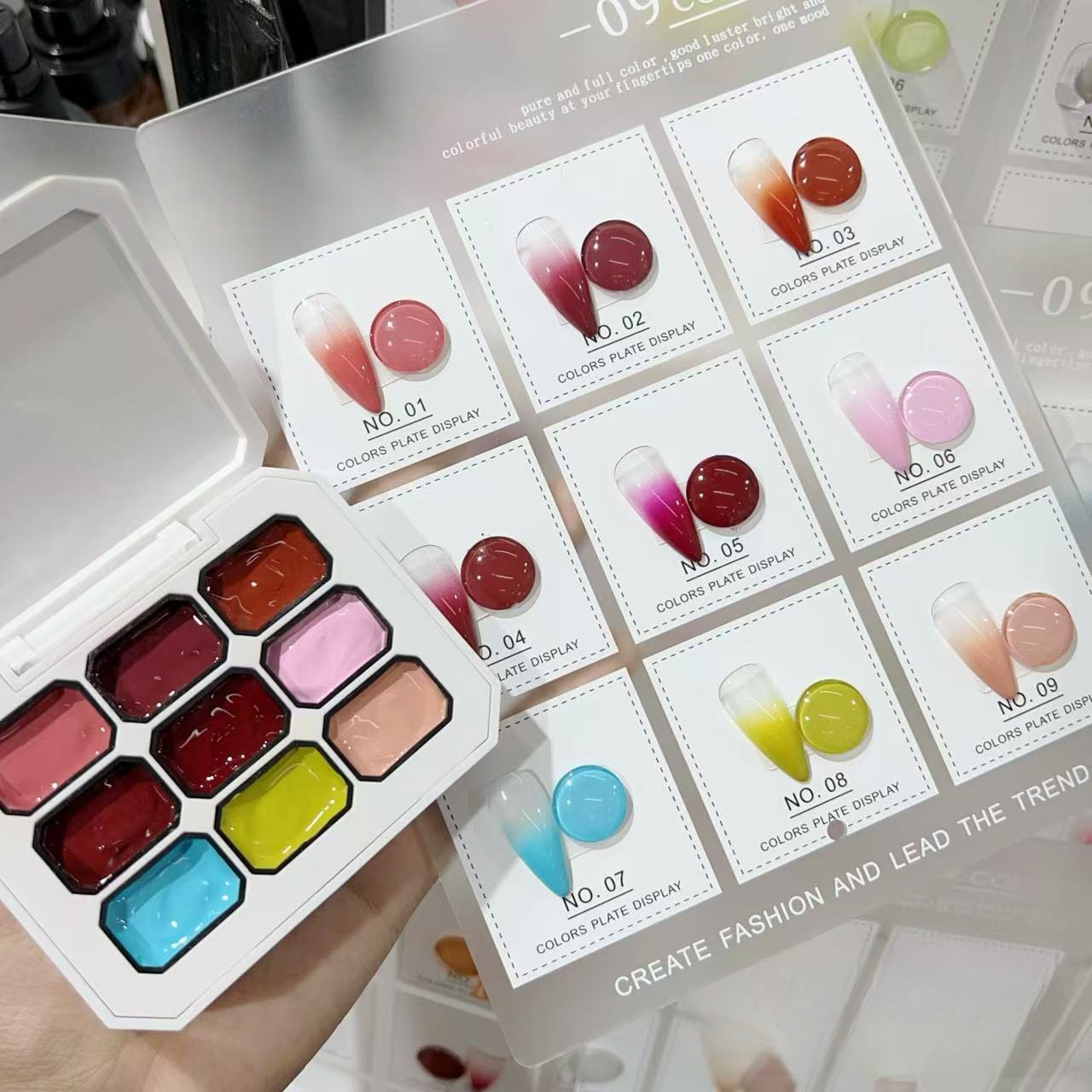 1pc Solid 9-grid Nail Patting  - đánh giá và giá Resin Art Uv