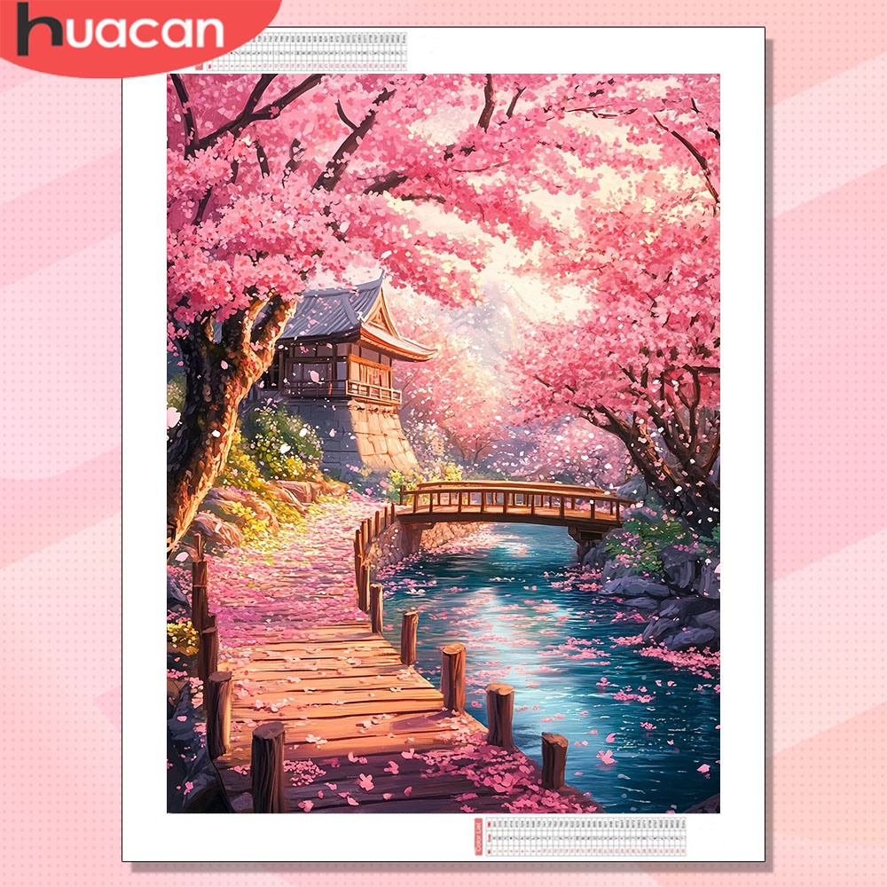 HUACAN Diamond Art House Lands - đánh giá và giá Resin Art Wallpaper