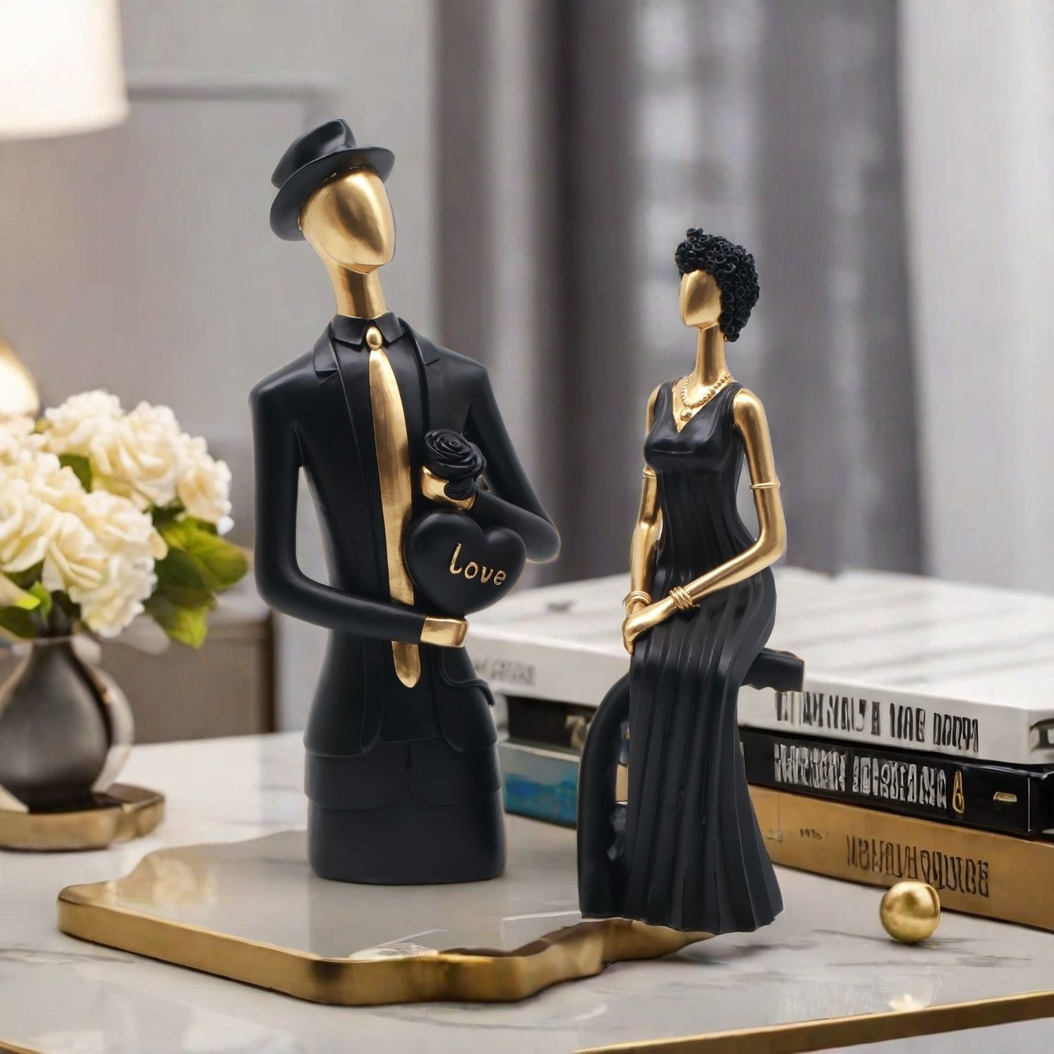 Decor Resin Sculpture Nordic D - đánh giá và giá Resin Art Wedding Gift