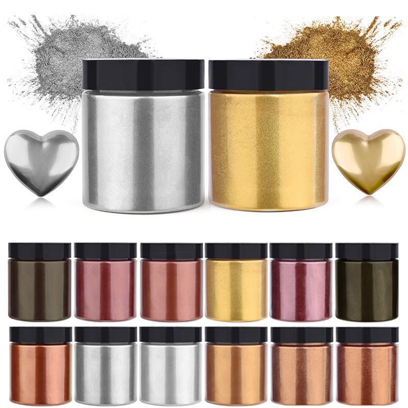 50g Shimmer Metallic Gold Silv - đánh giá và giá Resin Art Liquid