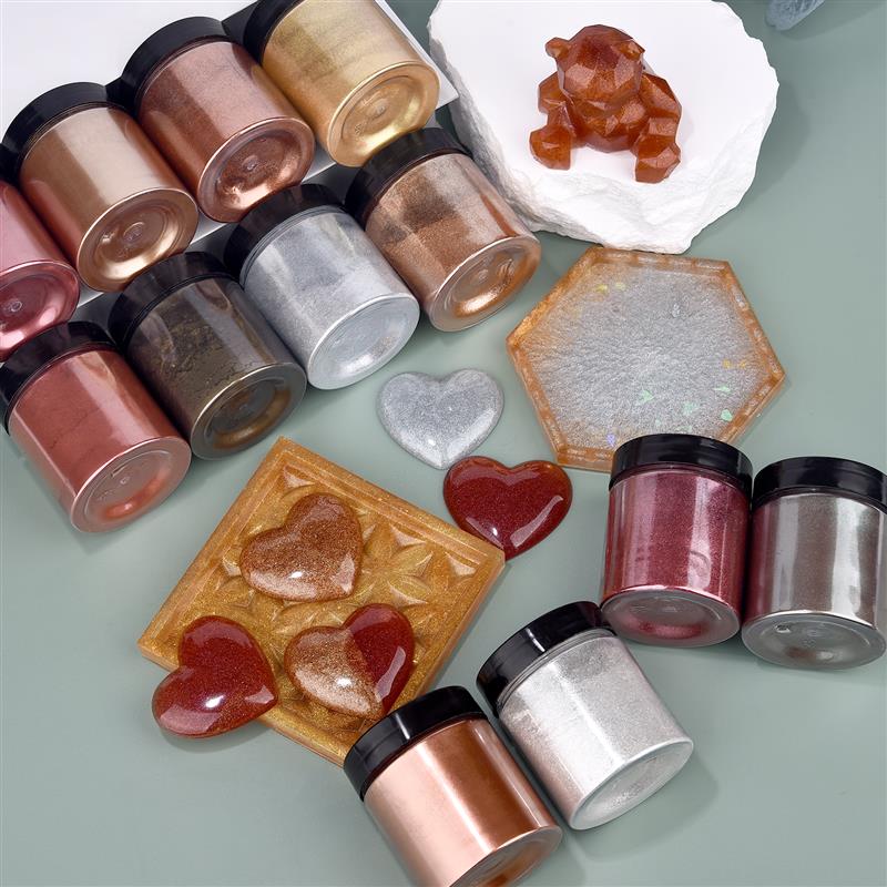 50g Shimmer Metallic Gold Silv - đánh giá và giá Resin Art Liquid