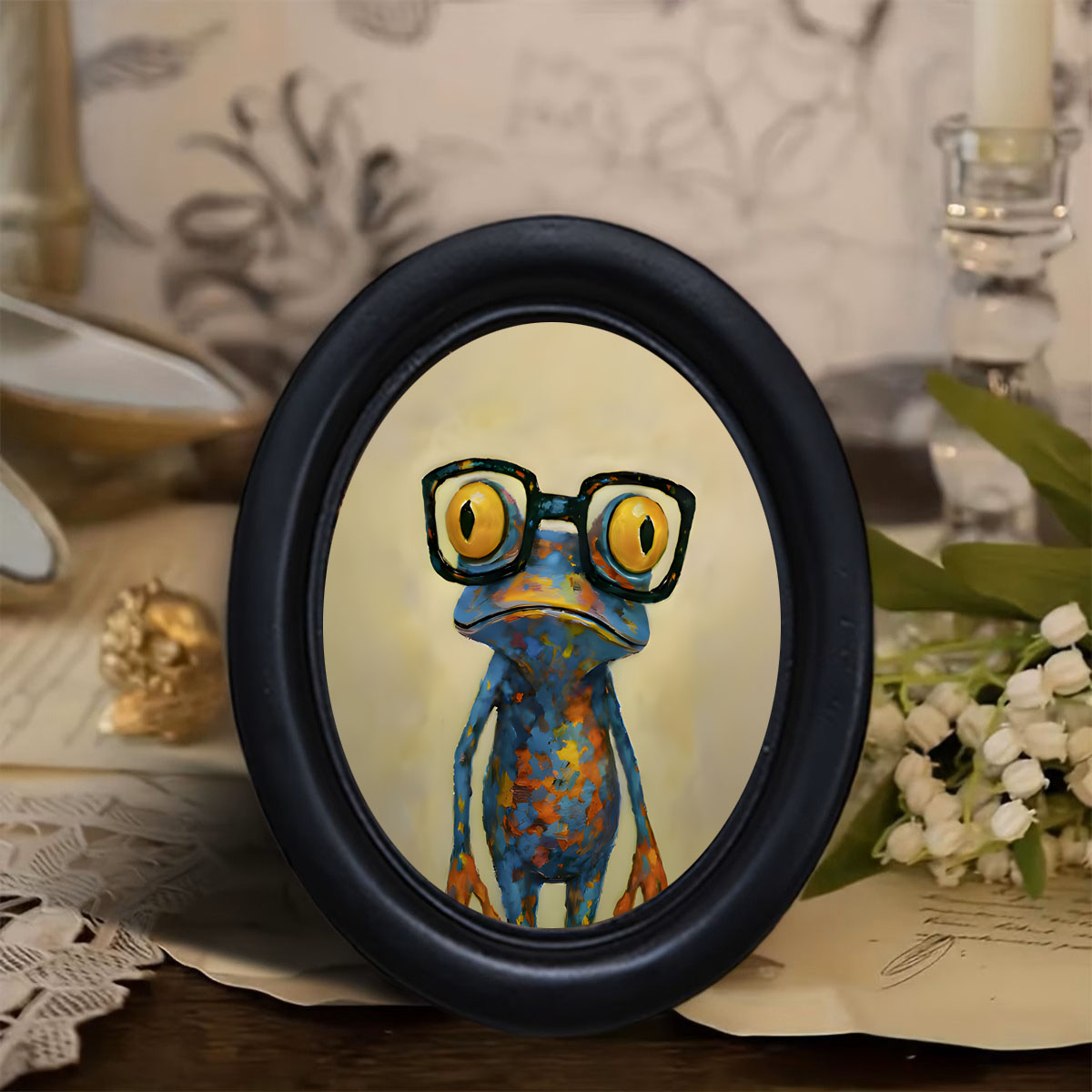 1 Piece of Trendy Frog-Pattern - đánh giá và giá Resin Art Frame