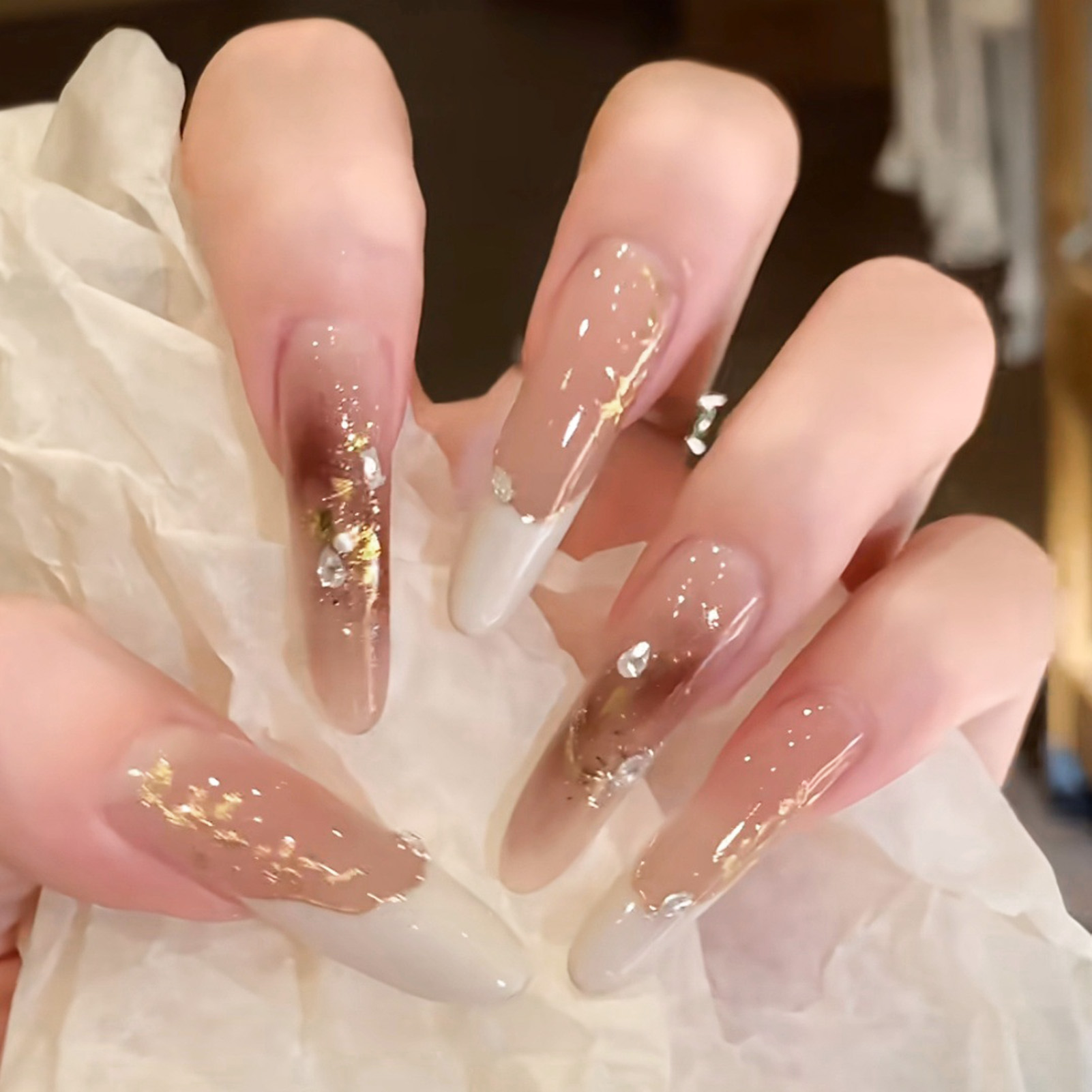 10pcs Cat Eye Print French Nai - đánh giá và giá Resin Art Design For Wedding