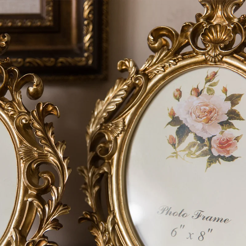 Retro Gold Oval Resin Photo Fr - đánh giá và giá Resin Art Wedding Gift