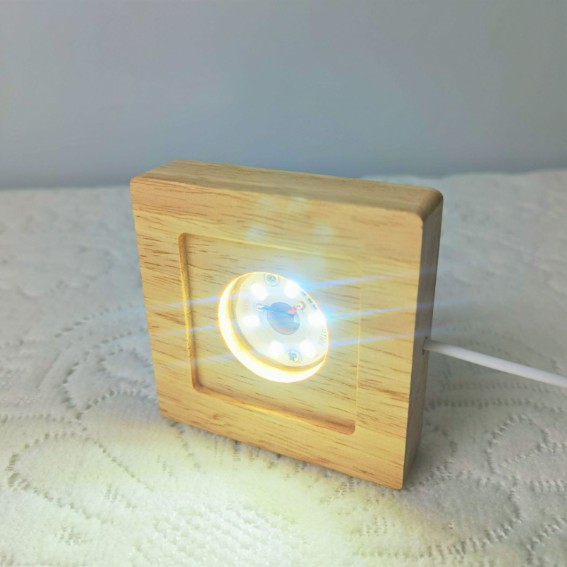 Square LED Lights Display Base - đánh giá và giá Resin Art Wooden Tray