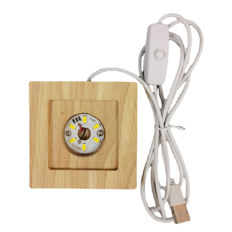 Square LED Lights Display Base - đánh giá và giá Resin Art Wooden Tray